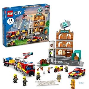 LEGO City Fire Brigade 60321 Building Set w Toy Fire Truck and Five Minifigures